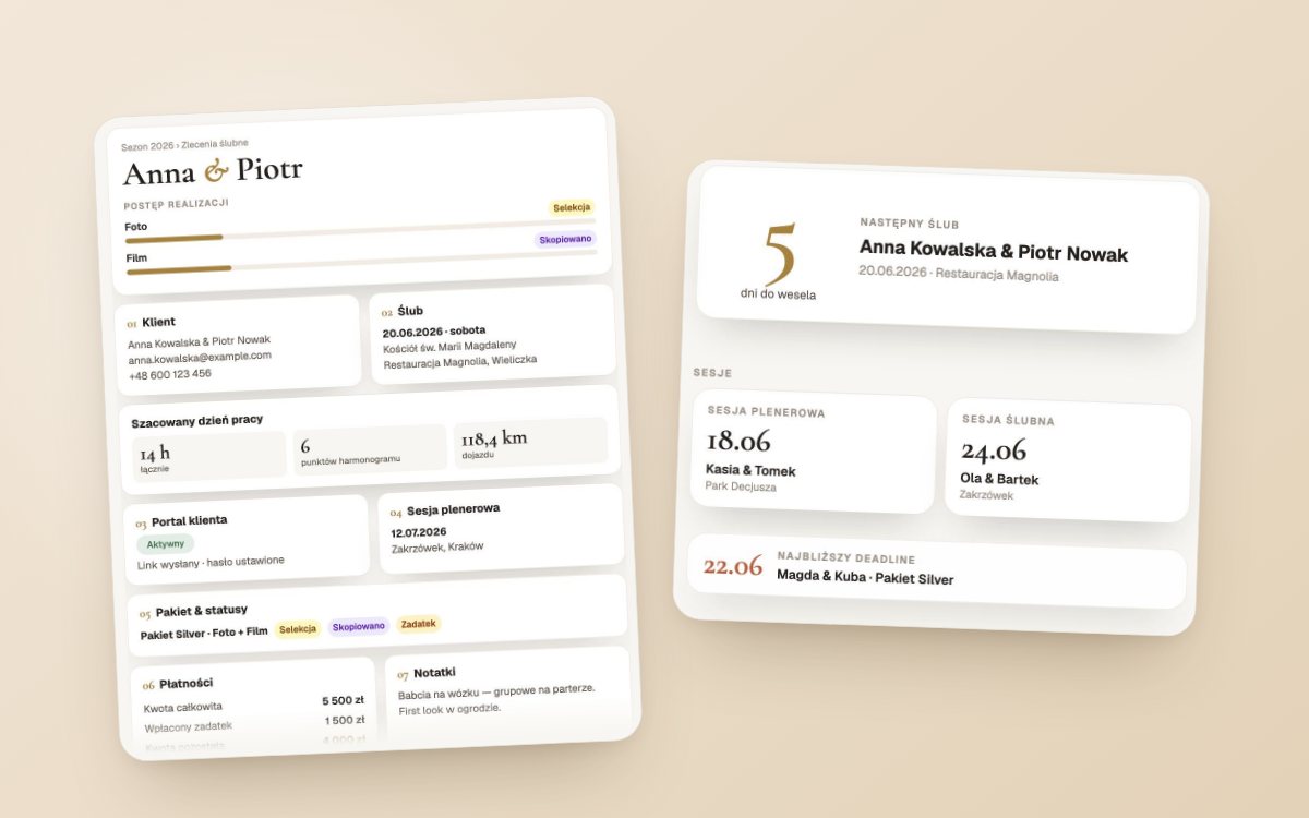 Storyboard ślubny — jak zaplanować kadry przed weselem  — ekrany Wedflow