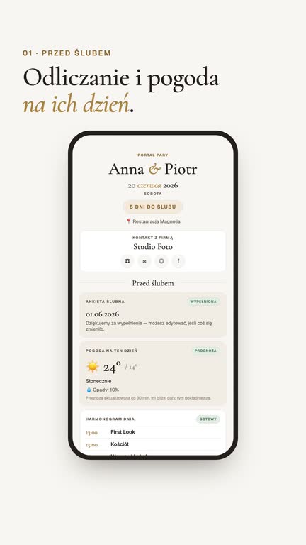 Kadr z filmu Wedflow: Portal Pary Młodej