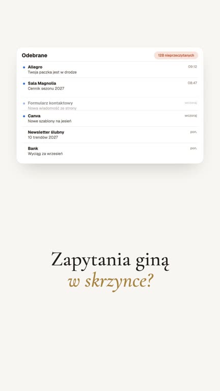 Kadr z filmu Wedflow: Formularz zapytań